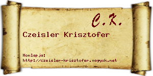 Czeisler Krisztofer névjegykártya